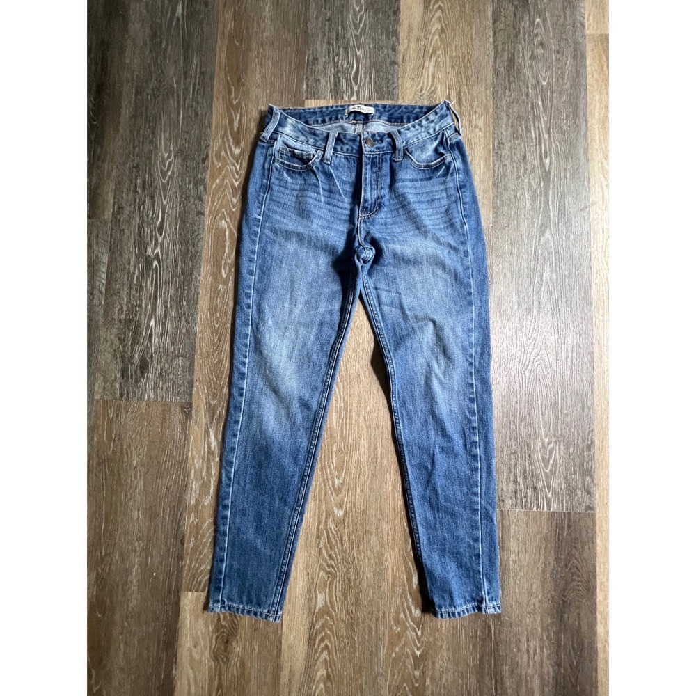 Hollister Mom Jeans Womens 0 W24 Blue Excellent High Rise Tapered Leg Denim
